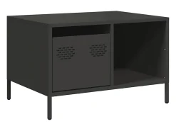 Mesa De Centro|vidaxl Mesa de centro 68,5x50x43,5 cm aço laminado a frio Preto