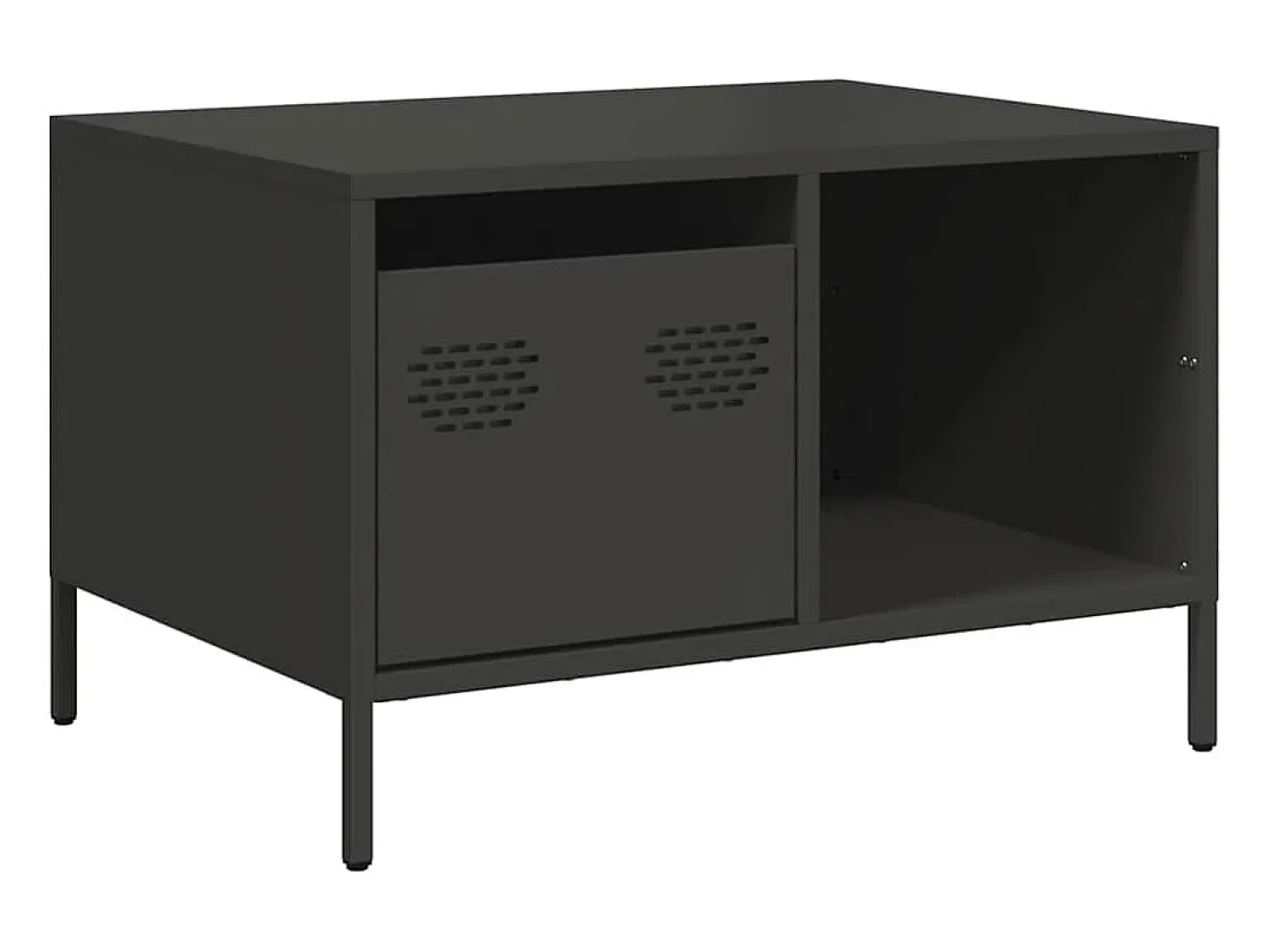 Mesa De Centro|vidaxl Mesa de centro 68,5x50x43,5 cm aço laminado a frio Preto