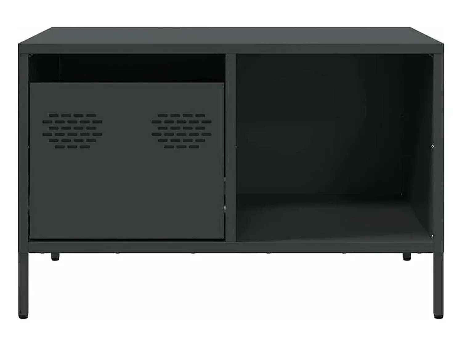Mesa De Centro|vidaxl Mesa de centro 68,5x50x43,5 cm aço laminado a frio Preto