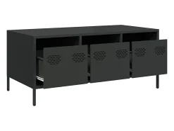 Mesa De Centro*vidaxl Mesa de centro 101,5x50x43,5 cm aço laminado a frio Preto