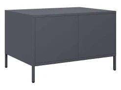 Clearance vidaxl Mesa de centro 68,5x50x43,5 cm aço laminado a frio antracite Cinza antracite