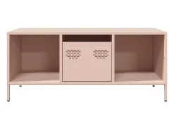 Mesa De Centro*vidaxl Mesa de centro 101,5x50x43,5 cm aço laminado a frio Rosa
