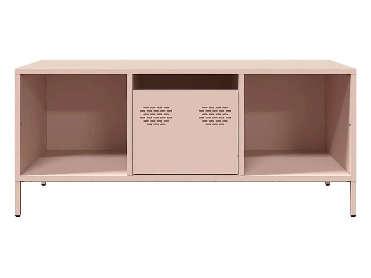 Mesa De Centro*vidaxl Mesa de centro 101,5x50x43,5 cm aço laminado a frio Rosa
