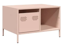 Mesa De Centro|vidaxl Mesa de centro 68,5x50x43,5 cm aço laminado a frio Rosa