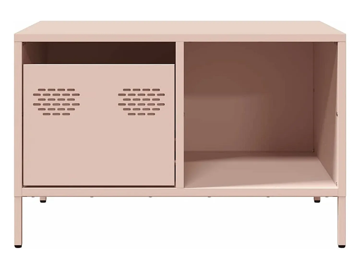 Mesa De Centro|vidaxl Mesa de centro 68,5x50x43,5 cm aço laminado a frio Rosa