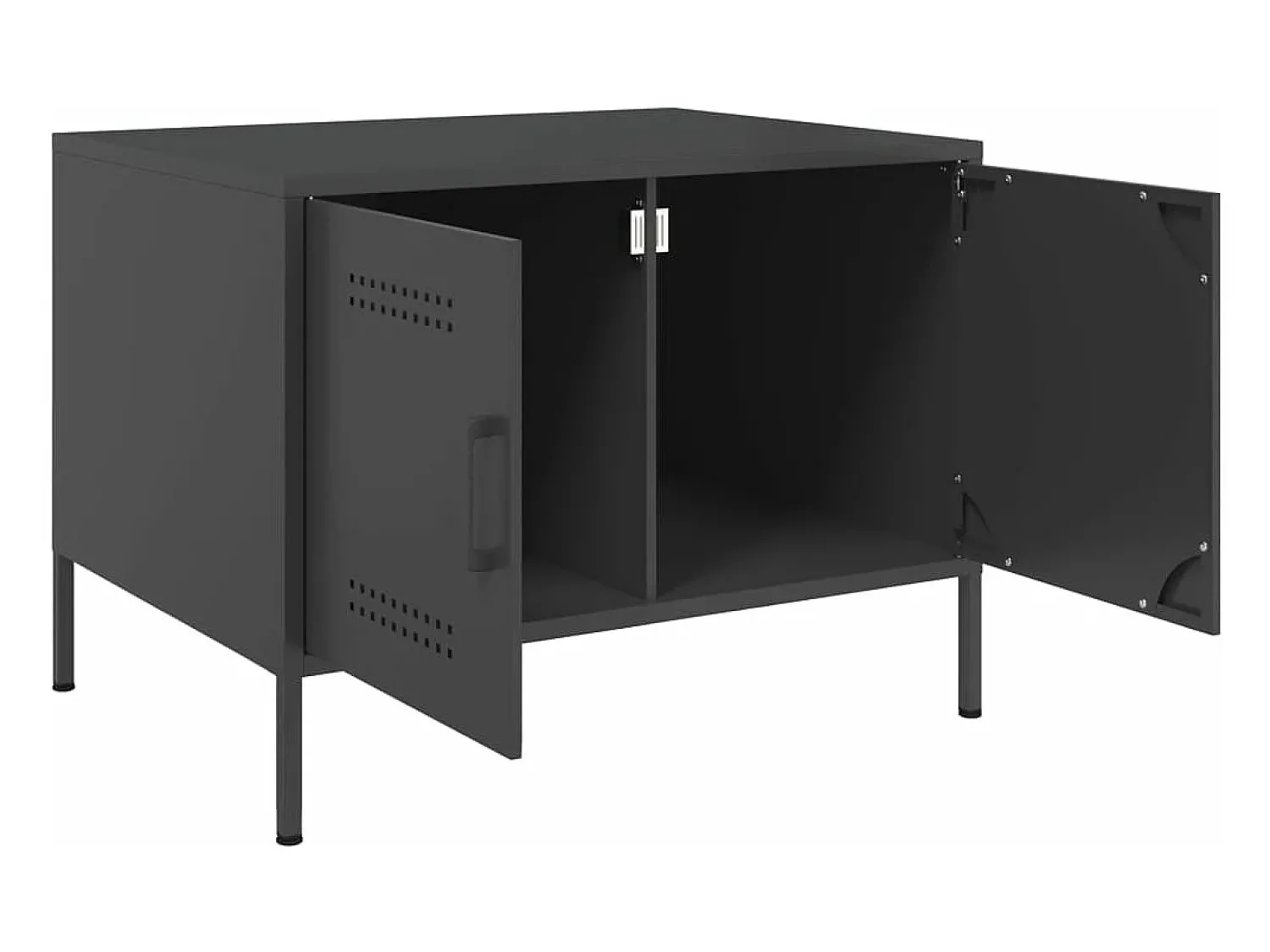 Mesa De Centro*vidaxl Mesa de centro 68x50x50,5 cm aço Preto