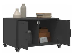 Mesa De Centro*vidaxl Mesa de centro 68x50x43,5 cm aço Preto