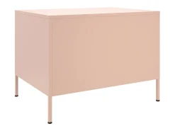 Outlet vidaxl Mesa de centro 68x50x50,5 cm aço Rosa