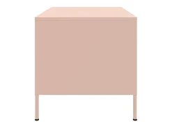 Outlet vidaxl Mesa de centro 68x50x50,5 cm aço Rosa