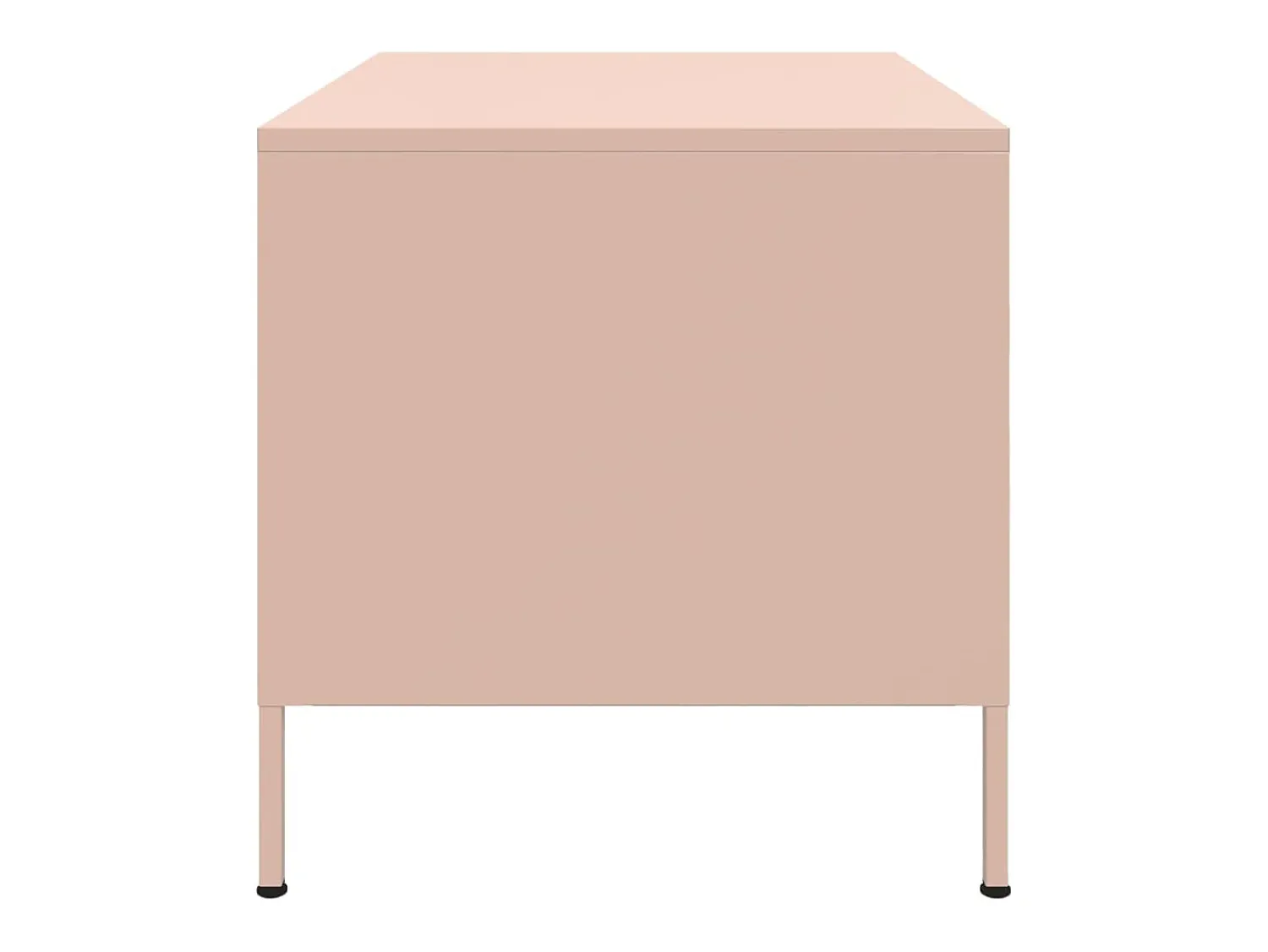 Outlet vidaxl Mesa de centro 68x50x50,5 cm aço Rosa
