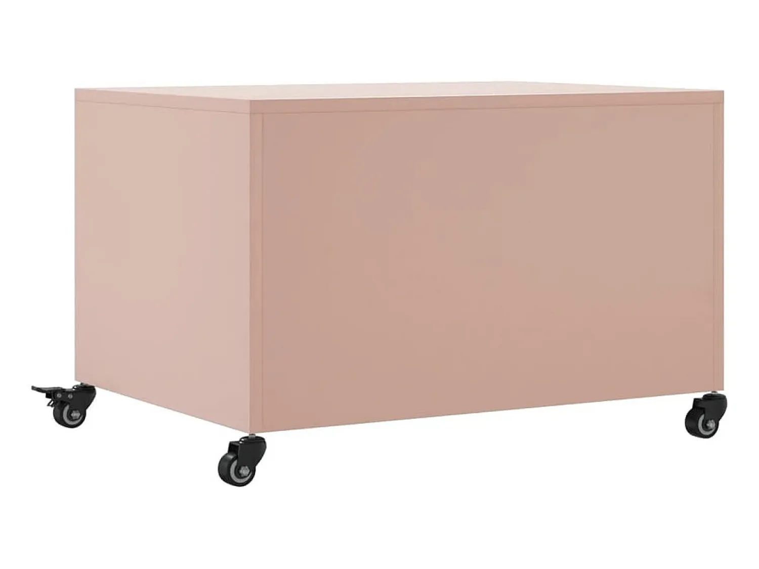 Outlet vidaxl Mesa de centro 68x50x43,5 cm aço Rosa