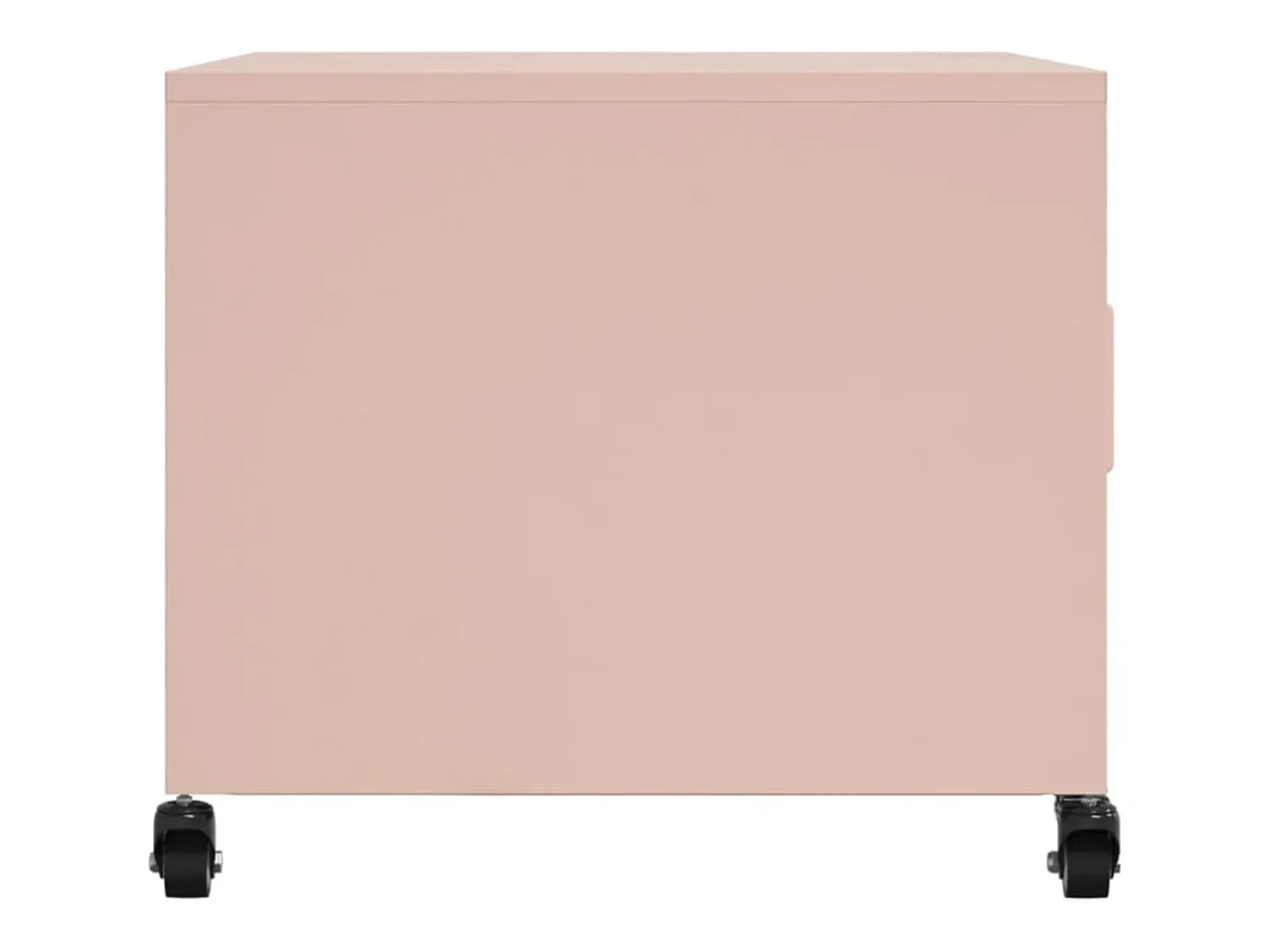 Outlet vidaxl Mesa de centro 68x50x43,5 cm aço Rosa