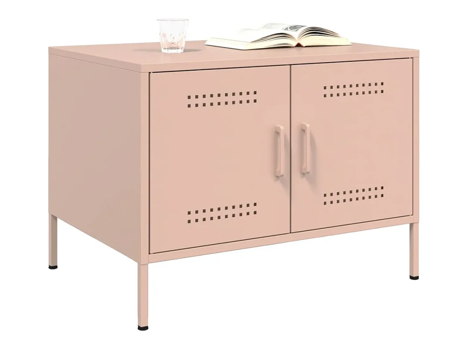 Mesa De Centro| Mesa de centro 68x50x50,5 cm aço PT260048 Rosa