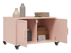 Mesa De Centro* Mesa de centro 68x50x43,5 cm aço PT252410 Rosa