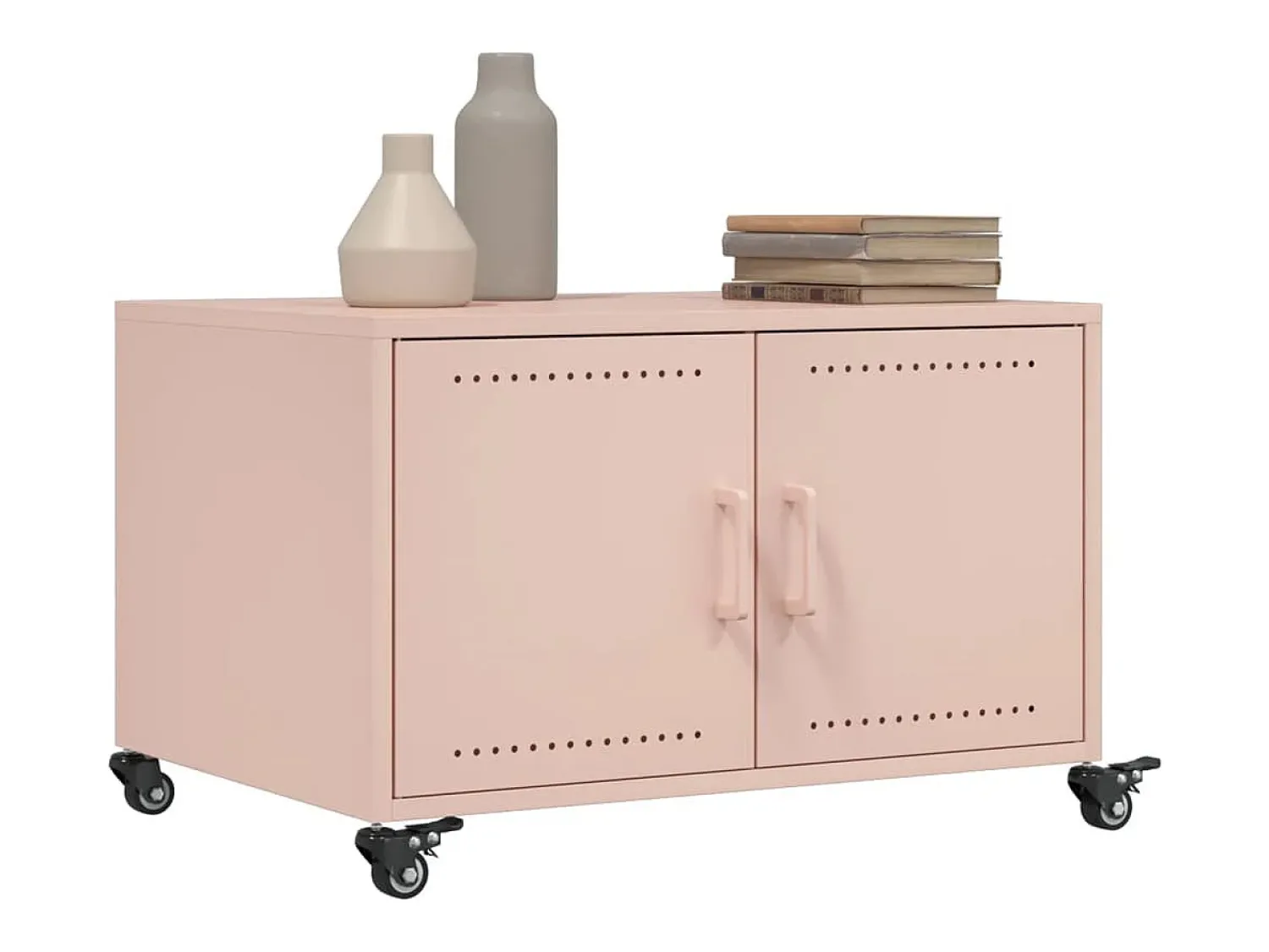 Mesa De Centro* Mesa de centro 68x50x43,5 cm aço PT252410 Rosa