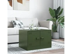 Mesa de centro 67x50x44 cm aço azeitona PT662014^ Mesa De Centro