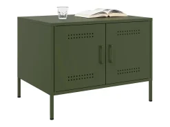 Mesa De Centro| Mesa de centro 68x50x50,5 cm aço azeitona PT595866 Verde
