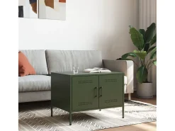 Mesa De Centro| Mesa de centro 68x50x50,5 cm aço azeitona PT595866 Verde