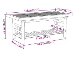 Mesa De Centro|vidaxl Mesa de centro 110x55x45 cm bambu Natural claro