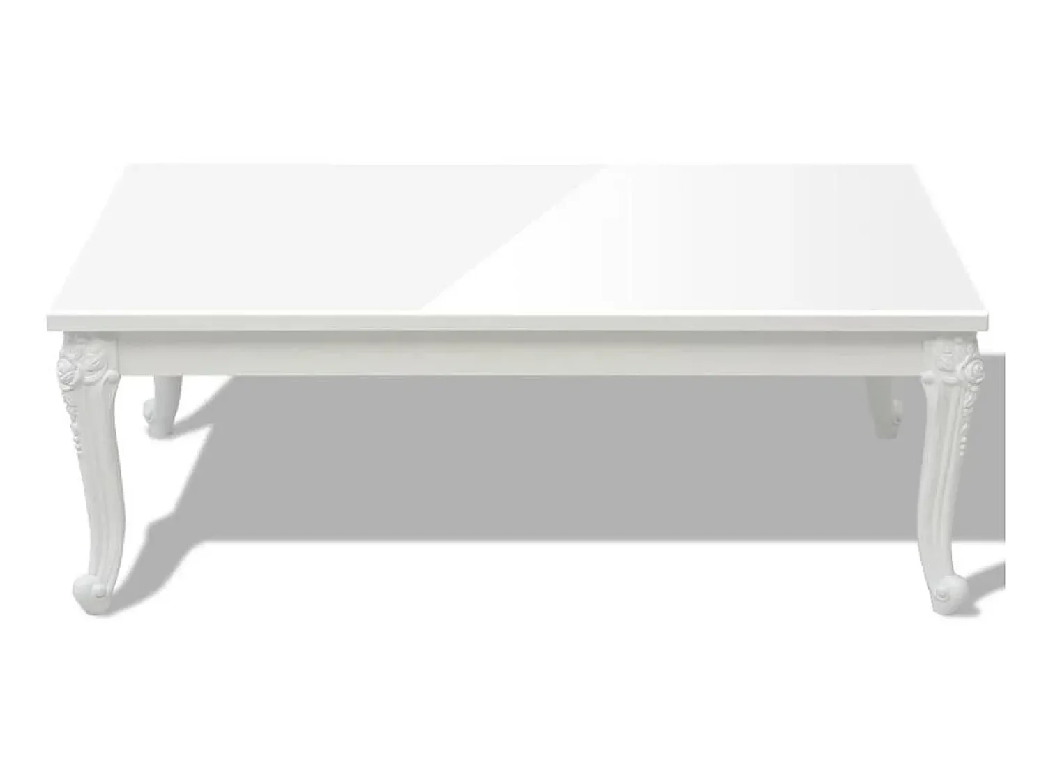 Mesa De Centro* Mesa de centro 115x65x42 cm brilhante PT950430 Branco