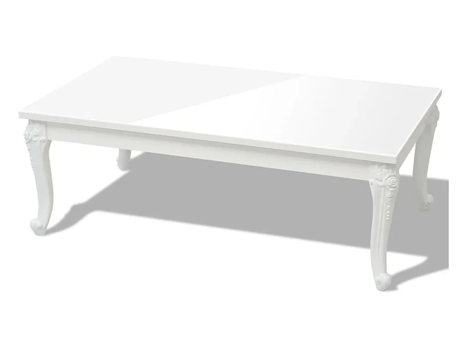 Mesa De Centro* Mesa de centro 115x65x42 cm brilhante PT950430 Branco