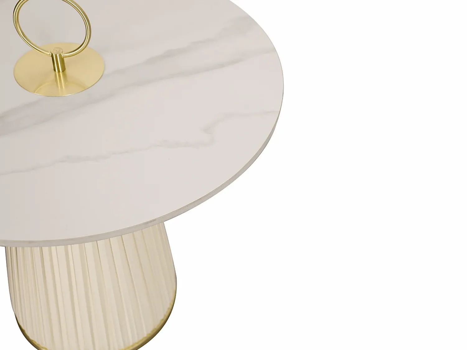 Mesa De Centro| Mesa de Centro 60x50x60 cm branca Modig M73 Branco / Dourado