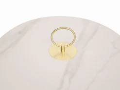 Mesa De Centro| Mesa de Centro 60x50x60 cm branca Modig M73 Branco / Dourado