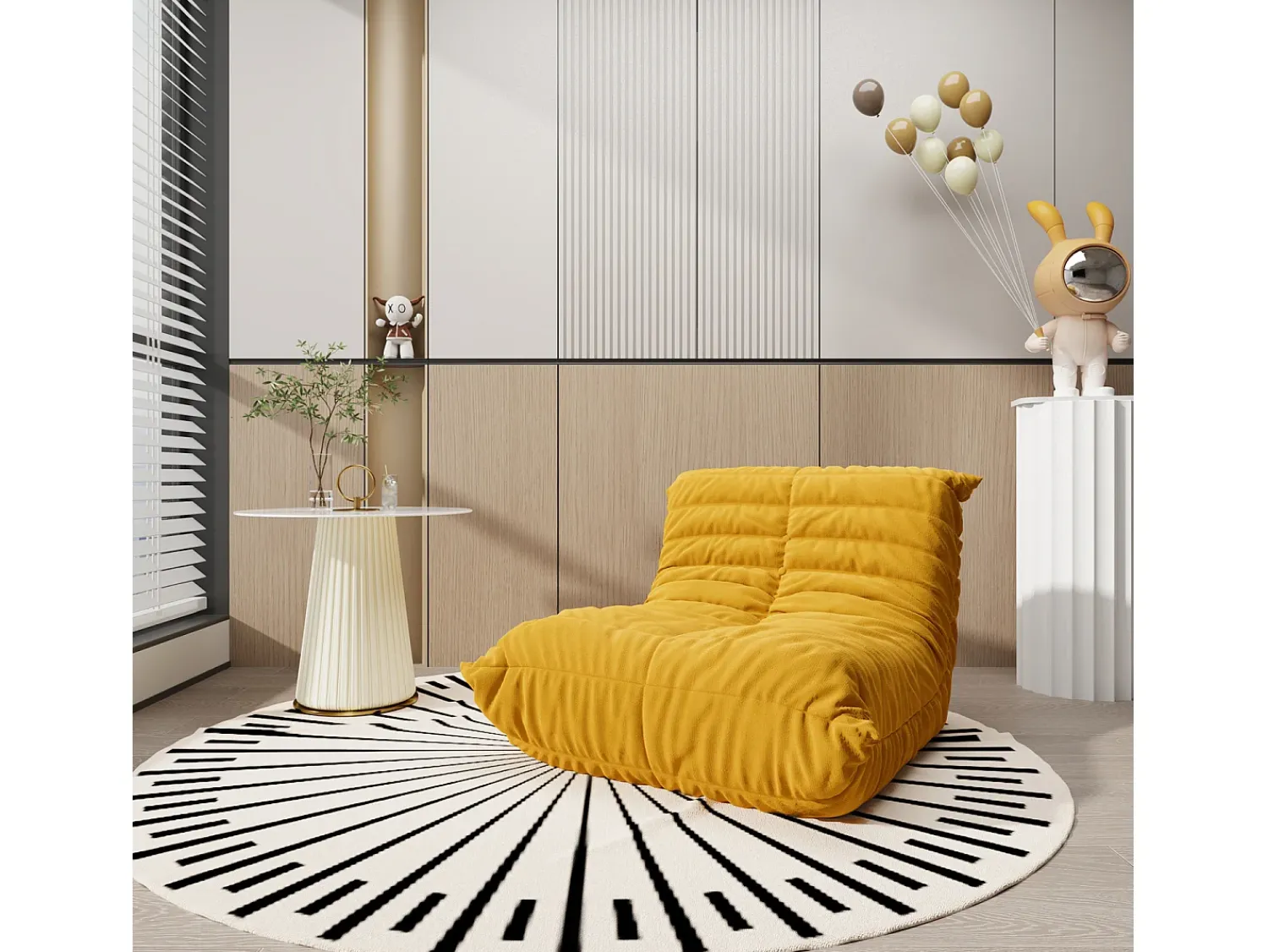 Mesa De Centro| Mesa de Centro 60x50x60 cm branca Modig M73 Branco / Dourado