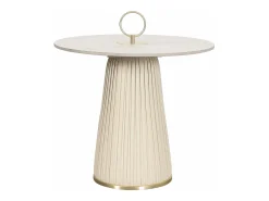 Mesa De Centro| Mesa de Centro 60x50x60 cm branca Modig M73 Branco / Dourado