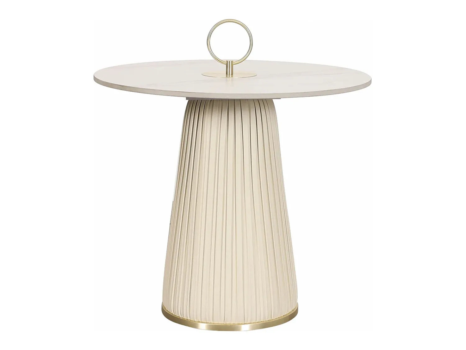 Mesa De Centro| Mesa de Centro 60x50x60 cm branca Modig M73 Branco / Dourado