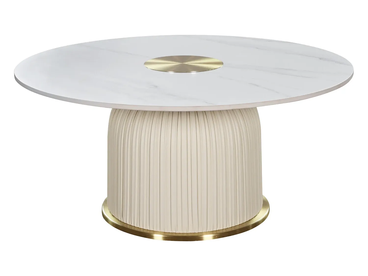Mesa De Centro| Mesa de centro 80x37x80 cm branca modig m72 Branco / Dourado