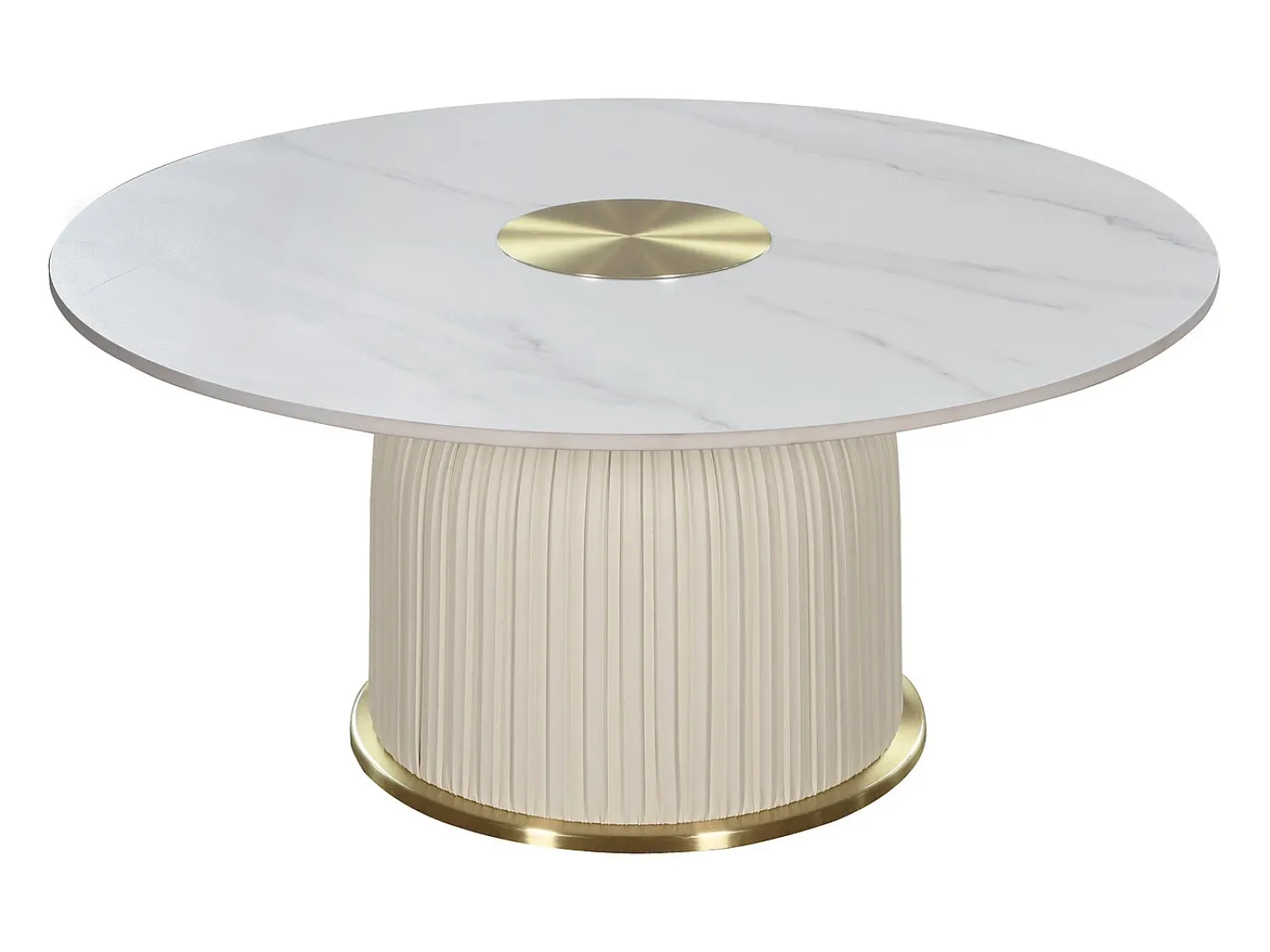 Mesa De Centro| Mesa de centro 80x37x80 cm branca modig m72 Branco / Dourado