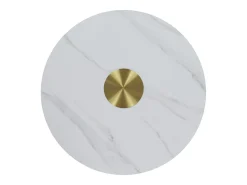Mesa De Centro| Mesa de centro 80x37x80 cm branca modig m72 Branco / Dourado