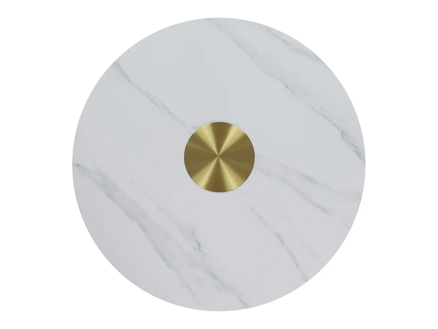 Mesa De Centro| Mesa de centro 80x37x80 cm branca modig m72 Branco / Dourado