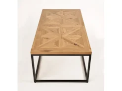 Mesa De Centro* Mesa de centro 114x42x60 cm carvalho natural indus in05-0 Cinzento / Castanho