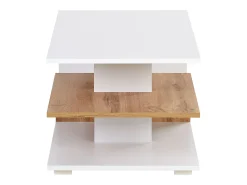 Mesa De Centro| Mesa de Centro 90x41x50 cm Carvalho Branco Castanho / Branco