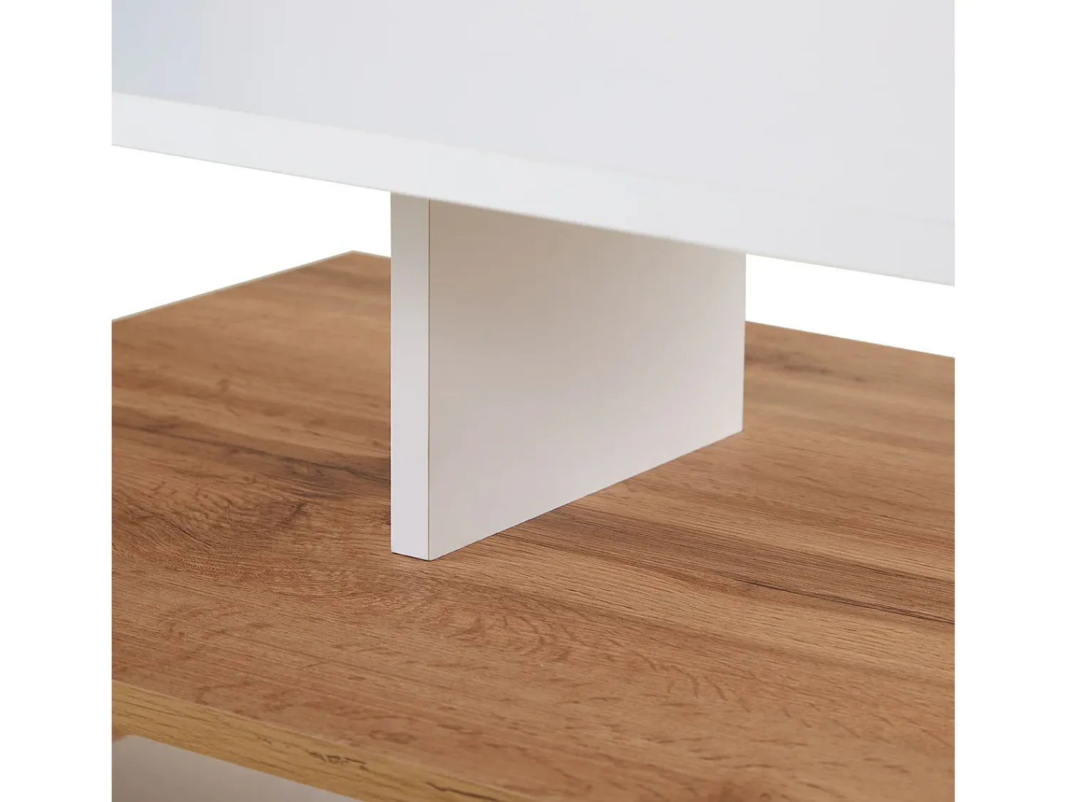 Mesa De Centro| Mesa de Centro 90x41x50 cm Carvalho Branco Castanho / Branco