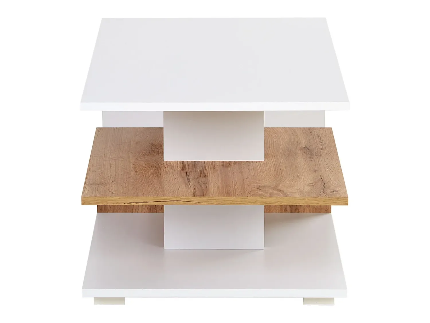 Mesa De Centro| Mesa de Centro 90x41x50 cm Carvalho Branco Castanho / Branco