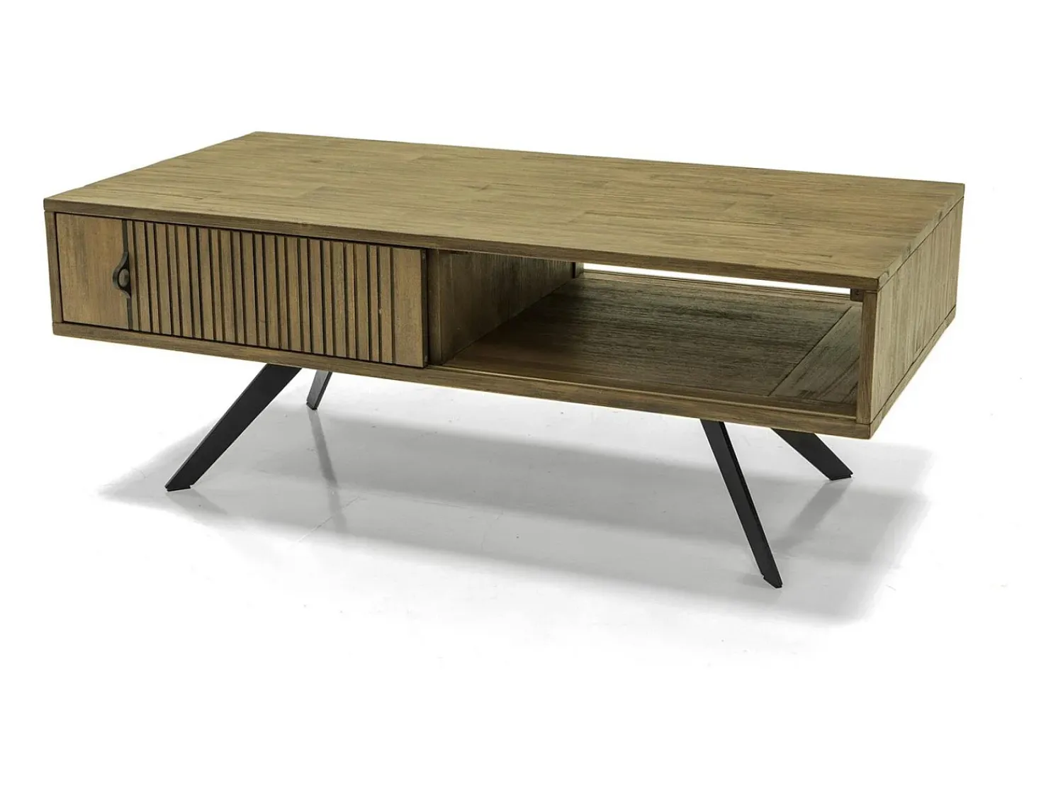 Best Mesa de centro 120x45x60 cm castanha Massa MASL06 Cinzento / Castanho