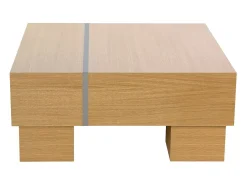 Mesa De Centro| Mesa de Centro 80x80x35 cm Castanha Castanho