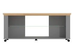 Mesa de Centro 114,5x49x50,5 cm Cinza^ Mesa De Centro