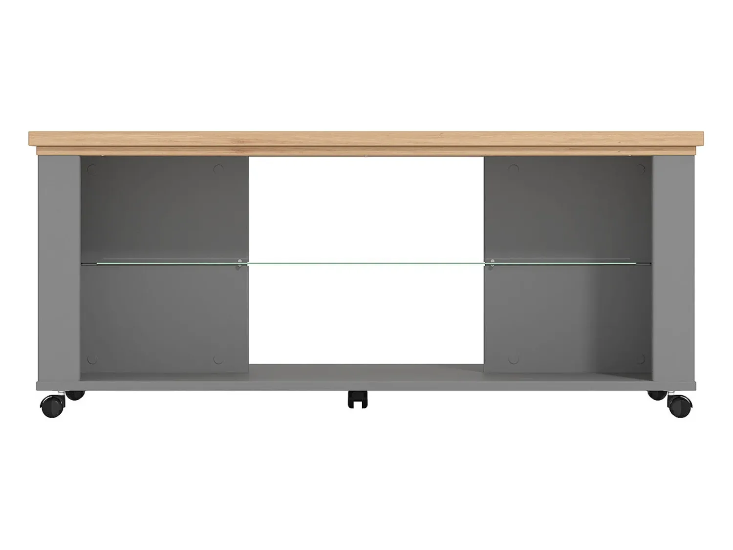 Mesa de Centro 114,5x49x50,5 cm Cinza^ Mesa De Centro