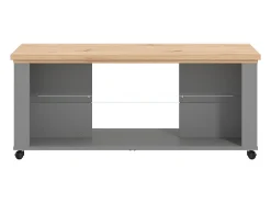 Mesa de Centro 114,5x49x50,5 cm Cinza^ Mesa De Centro