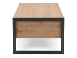 Clearance Mesa de Centro 100x40x55 cm Cinza Natural Preto / Castanho