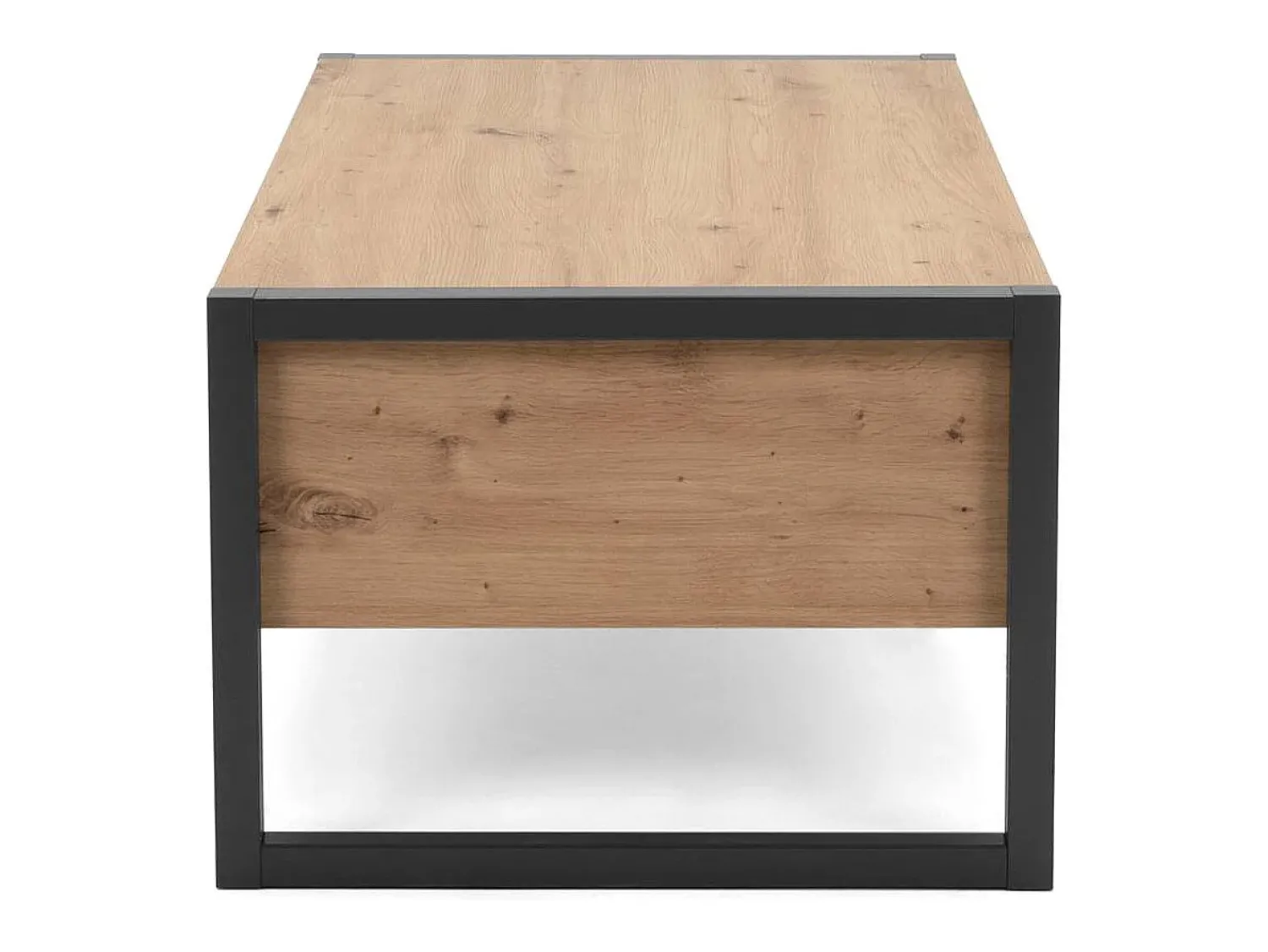 Clearance Mesa de Centro 100x40x55 cm Cinza Natural Preto / Castanho