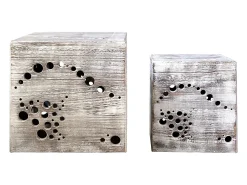 Mesa de Centro 45x45x45 cm Cinza^ Mesa De Centro
