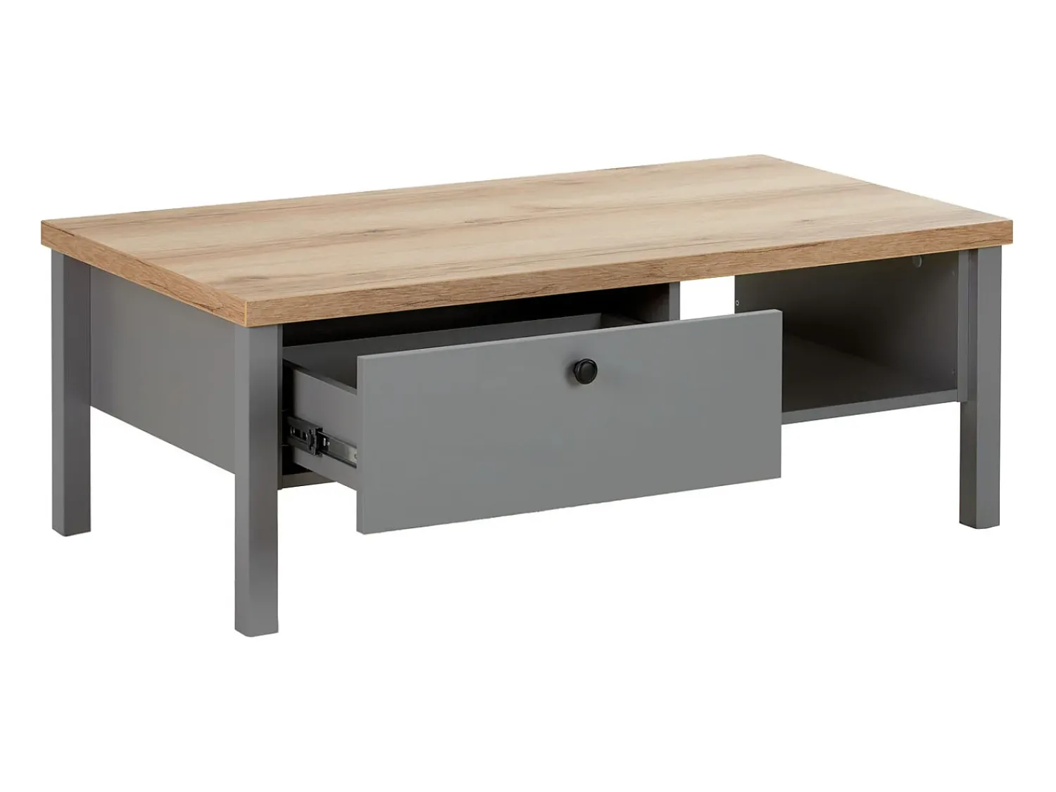 New Mesa de Centro 110x40,5x60 cm cinza Cinzento / Castanho