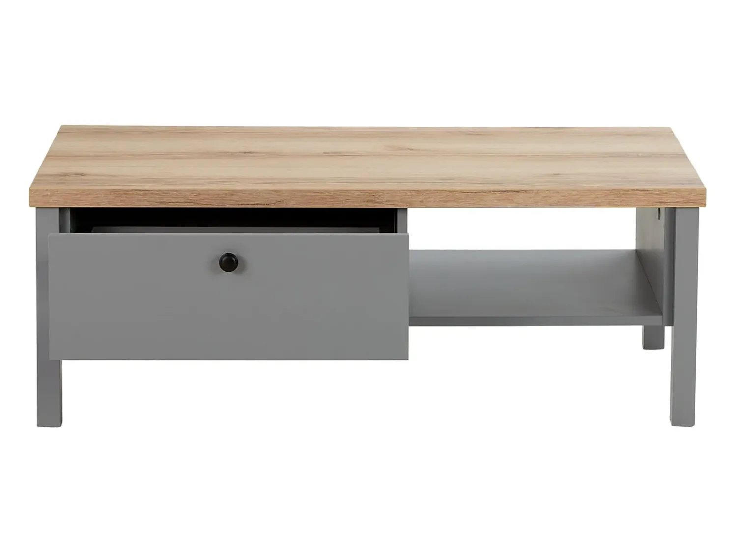 New Mesa de Centro 110x40,5x60 cm cinza Cinzento / Castanho