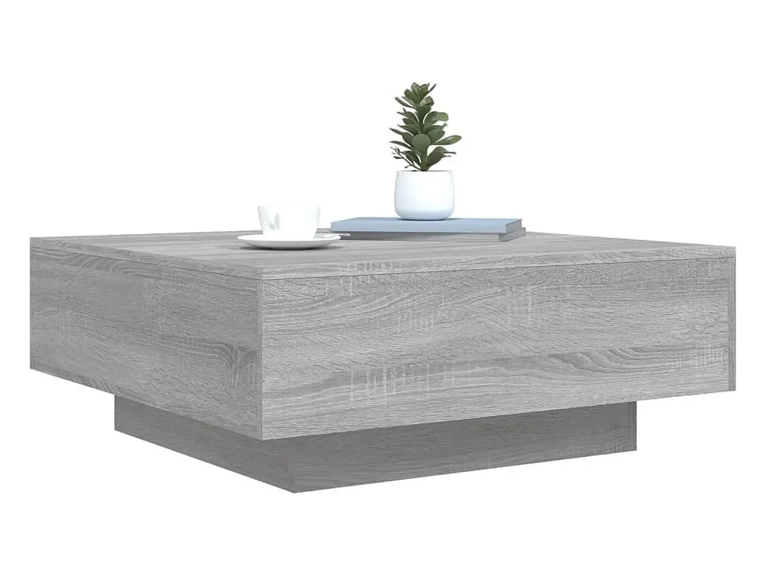Mesa De Centro|vidaxl Mesa de centro 80x80x31 cm contraplacado sonoma Cinzento