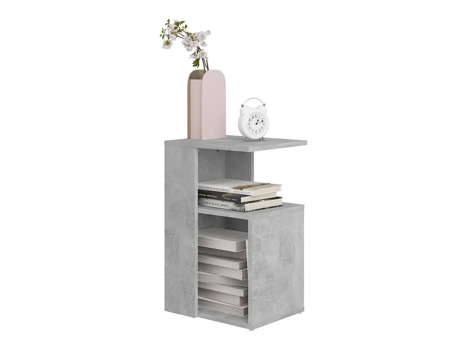 Mesa de centro 36x30x56 cm contraplacado cimento PT962864^ Mesa De Centro